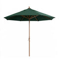Zielony ośmiokątny parasol ogrodowy z bambusowym stelażem, Ø 300 cm, wys. 258 cm